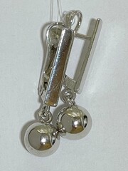 Шарики 1,25 (серьги из серебра)