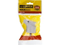 STAYER MAXElectro, белая, 16 А/220 В, 1300 Вт, угловая вилка (55161-W)