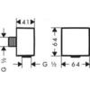Hansgrohe Fixfit Square 26455000 шланговое подсоединение