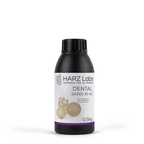 Фотополимер HARZ Labs Dental Sand A1-A2 Form2, бежевый (0,5 кг)