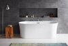BelBagno BB409-1500-800 Отдельностоящая акриловая ванна в комплекте со сливом-переливом, цвет: белый