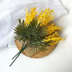 №2 Мимоза искусственная, высота 33 см. Набор 2 букета.