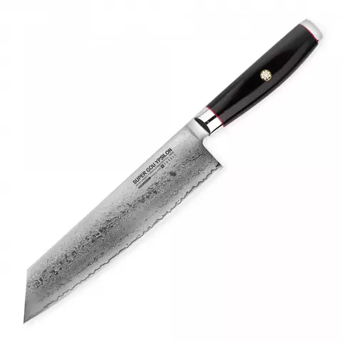 Нож кухонный Kiritsuke 20 см, YAXELL Ypsilon (193 слоя) дамасская сталь арт.YA37234