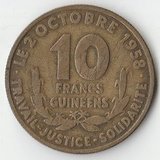 1959 SR1839 Гвинея 10 франков