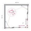BelBagno Luce LUCE-A-22-80+30-C-CR Душевой уголок, 110x110, цвет: хром