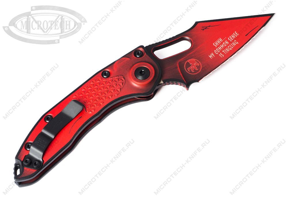 Нож Microtech Stitch Auto 169-3DPS Exclusive Deadpool Serrated