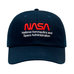 Бейсболка Alpha Industries Nasa Worm Logo Cap Replica Blue (Синяя)