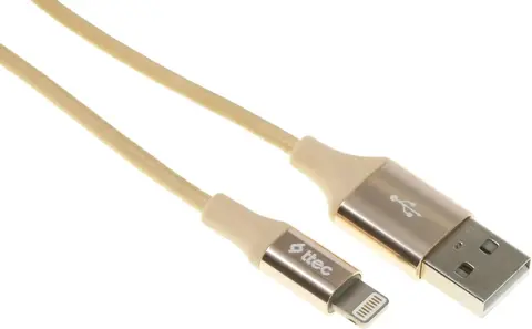 Кабель TTEC AlumiCable Lightning USB подзарядка и передача данных 120см, золотой