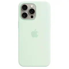 Силиконовый чехол с поддержкой MagSafe Apple Silicone Case для iPhone 15 Pro Max, Soft Mint (Пастельно-мятный)