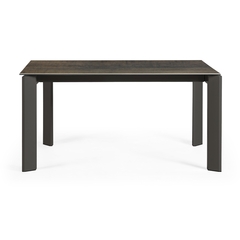 Стол Atta 160 (220) x90 антрацит, темно-коричневый, керамика