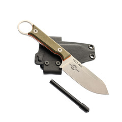Фото Нож White River FIRECRAFT 3.5 Pro StoneWash, сталь CPM S35VN, рукоять G10 зеленая/оранжевая