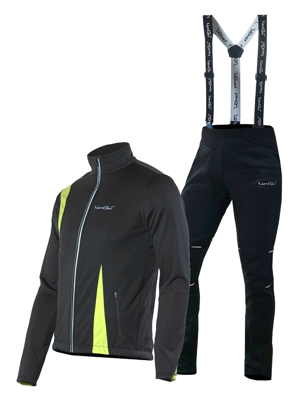 Nordski Active Premium детский лыжный костюм black-lime