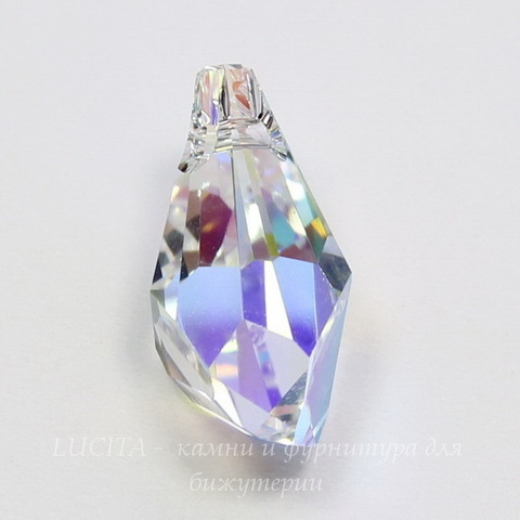 6015 Подвеска Сваровски Polygon Drop Crystal AB (17 мм) ()