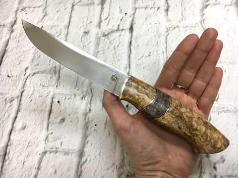 Нож Лиман K340, стабилизированная карельская береза
