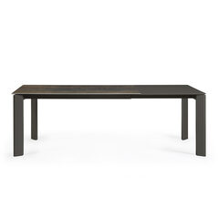 Стол Atta 160 (220) x90 антрацит, темно-коричневый, керамика
