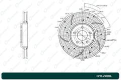 Диск тормозной перфорированный вентилируемый G-brake GFR-21009L левый