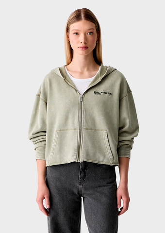 Толстовка KARL LAGERFELD JEANS Washed Zip Through Hoodie