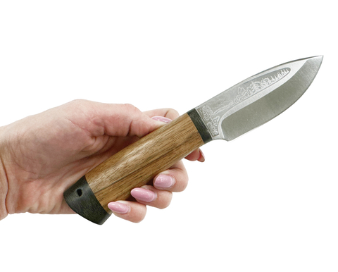 Нож для снятия шкур, Добрый, 95х18, орех, АиР