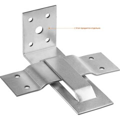 ЗУБР СОС-2.0, 40 x 120 (60) x 2 мм, пластина, скользящая опора для стропил (310166-060) (25штук)