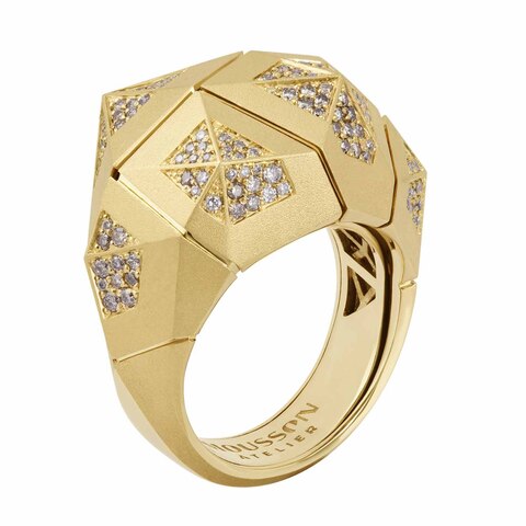 Кольцо с Бриллиантами Шампань, R0191-1/1