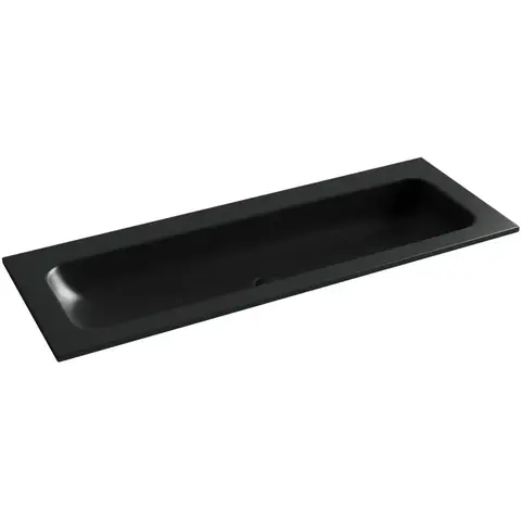 Ceramica Nova Grace CN7016MBWX Раковина накладная без отверстия под смеситель, 121x45.7, цвет: черный матовый