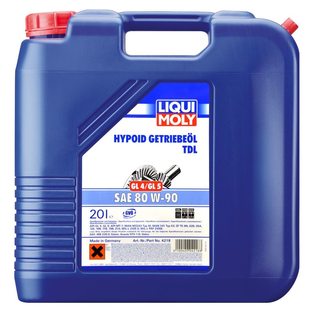 Трансмиссионное масло  Liqui Moly Hypoid TDL GL4/GL5 80W90 минеральное 20л