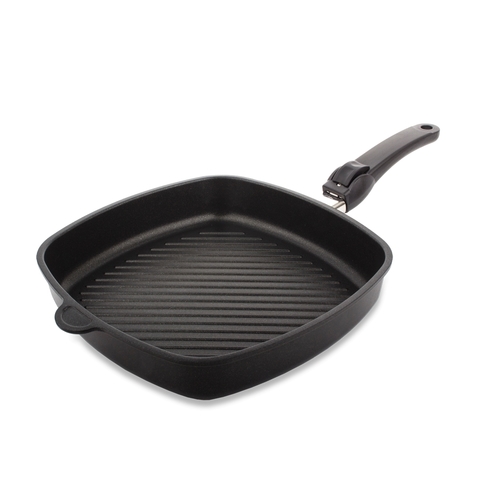 Сковорода гриль квадратная 28х28 см съемная ручка AMT Frying Pans арт. AMT E285G