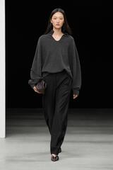 Massimo Dutti Фланелевые брюки прямого кроя, черный