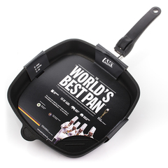 Сковорода гриль квадратная 28х28 см съемная ручка AMT Frying Pans арт. AMT E285G