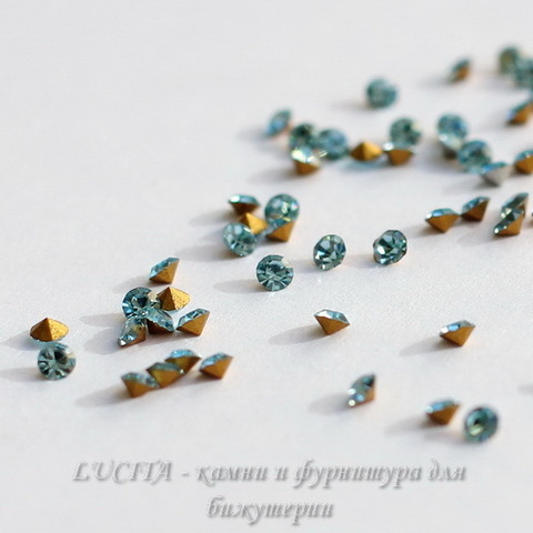 1028 Стразы Сваровски Aquamarine PP 15 (2,1-2,2 мм), 10 штук ()