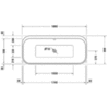 Duravit Happy D.2 Plus 700453800000000 Ванна акриловая 1800х800мм, отдельностоящая, бесшовная панель, цвет: graphite supermatt