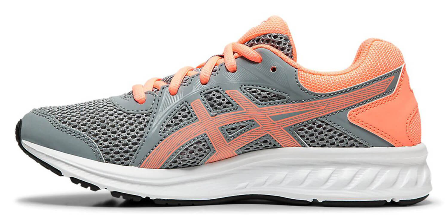 Asics Jolt 2 Gs кроссовки для бега подростковые серые-коралловые - 5