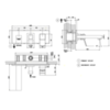Gessi 44639#031 Внутренняя часть встраиваемого смесителя с изливом и переключателем на 2 выхода