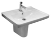 Jika 8.1042.2.000.104.1 CUBITO раковина 550x420, 1 отверстие под смеситель, белый