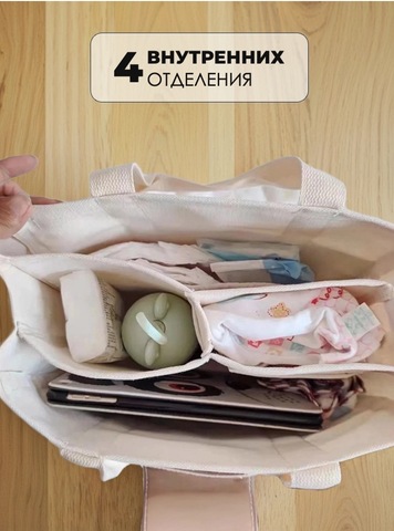 Картинка сумка городская Skully F985 big Beige - 4