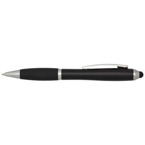 Nash шариковая ручка-стилус из пластмассы, переработанной по стандарту RCS, с цветным корпусом и черной рукояткой (черные чер