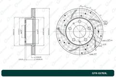 Диск тормозной перфорированный вентилируемый G-brake GFR-02763L левый