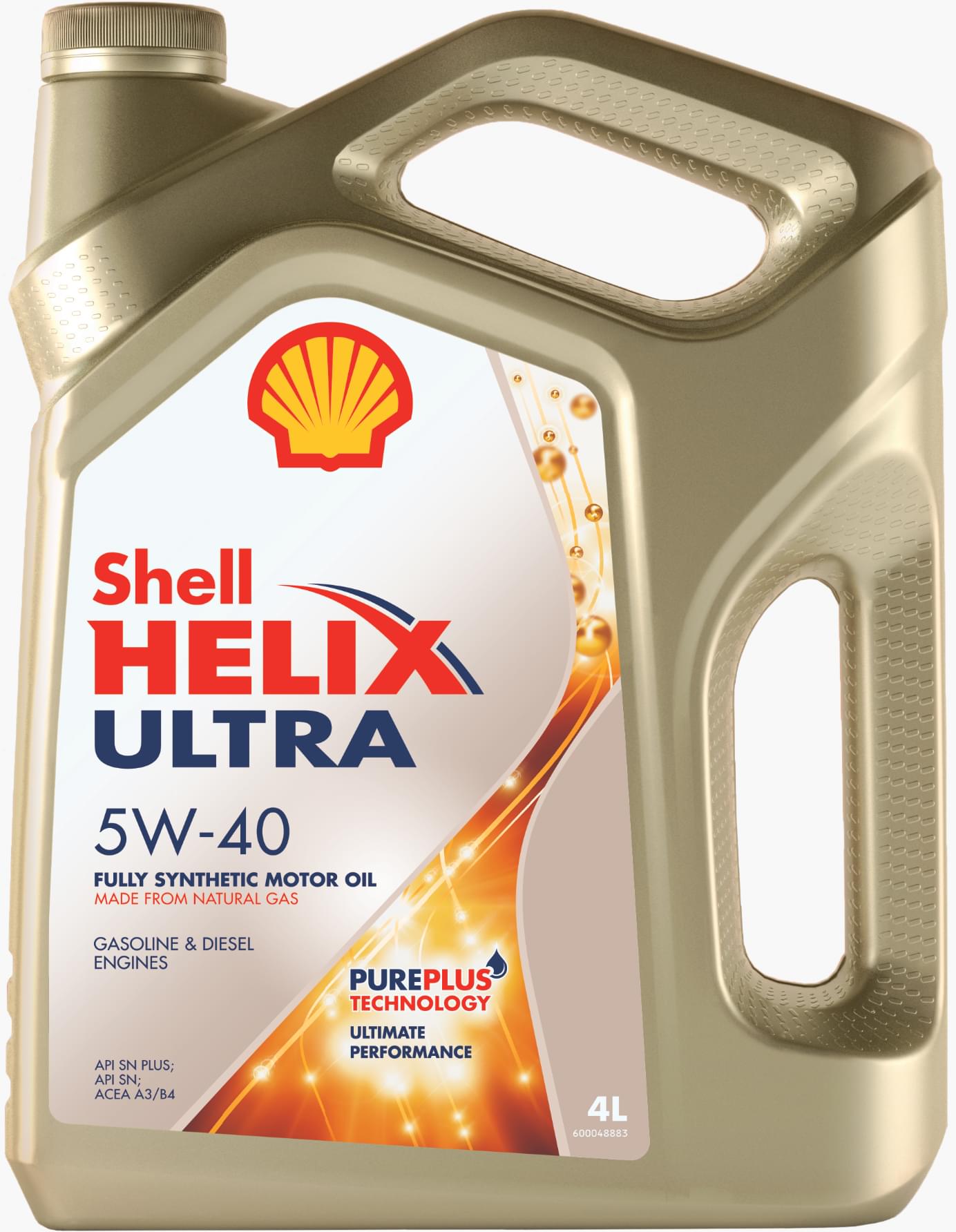 Моторное масло Shell Helix Ultra SN+ 5W40 cинтетическое 4л