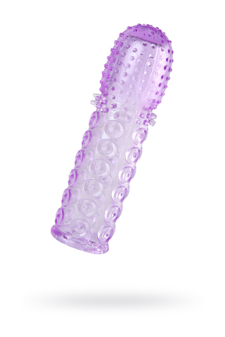 Насадка на пенис рельефная A-Toys by TOYFA Zoct, TPE, фиолетовый, 13,5 см