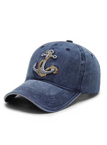 Картинка кепка Skully Wear baseball cap ancor navy - 11