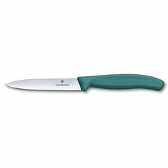Фото Нож для овощей Victorinox Swiss Classic 10 см, нержавеющая сталь, рукоять пластик, зеленый