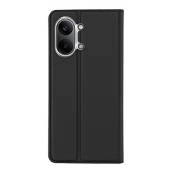 Чехол книжка черного цвета из кожи для Xiaomi Redmi Turbo 5 Max и Poco X8 Pro Max, серия Skin Pro Series от Dux Ducis