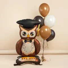 Воздушный шар на подставке Сова Выпускник