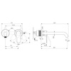 Ideal Standard La Dolce Vita BD957A5 Встраиваемый смеситель для раковины PVD Magnetic Grey (Магнит)