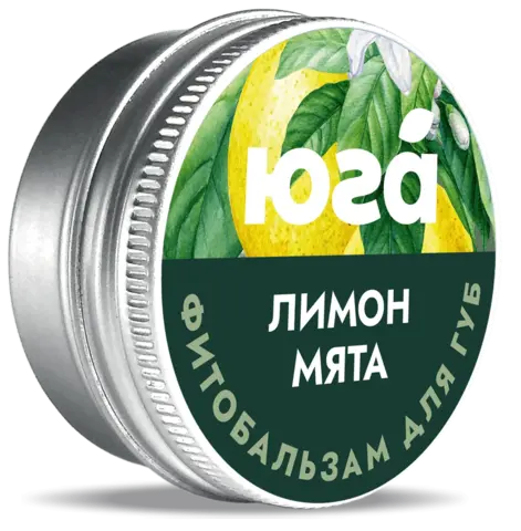 ЮГА Фитобальзам для губ Мята и лимон 10 г