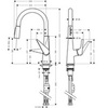 Hansgrohe Talis M51 72813000 Смеситель для кухни с выдвижным изливом и лейкой