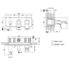 Gessi 44639#031 Внутренняя часть встраиваемого смесителя с изливом и переключателем на 2 выхода
