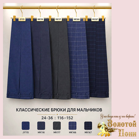 Брюки школьные кл м (6-12) 260615-MK116/66/67/15