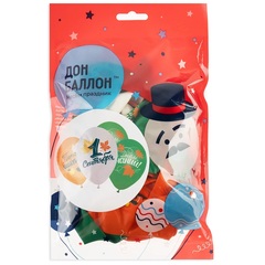 Шар К 12''/30 см, 1 Сентября, Пора в школу, Ассорти, Пастель, 2 ст., 25 шт.