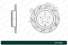 Диск тормозной перфорированный вентилируемый G-brake GFR-21136L левый